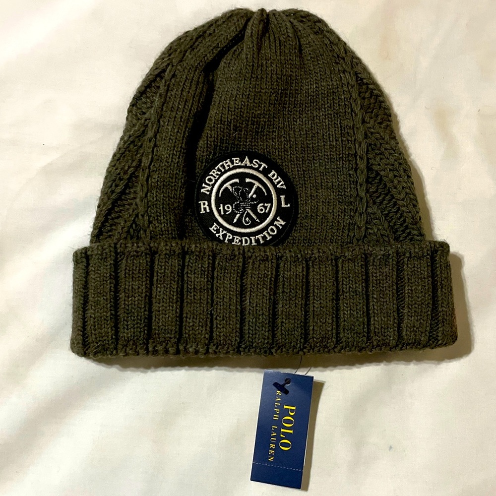 Rare Polo by Ralph Lauren 1967 Expedition Beanie Green - Picture 1 of 5